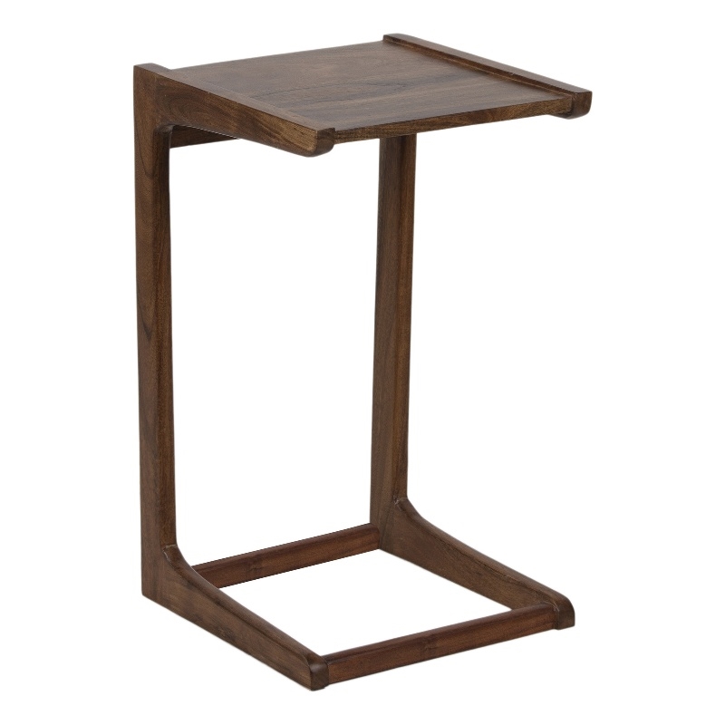 Porter Designs Portola Transitional Solid Wood End Table in Brown (Set of 2)