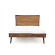 Porter Designs Fusion Solid Wood King Size Bed with Flared Legs in Light Brown