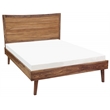 Porter Designs Fusion Solid Wood King Size Bed with Flared Legs in Light Brown