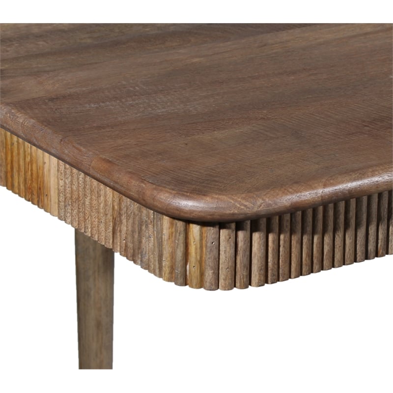 Porter Designs Petra Transitional Solid Wood Dining Table in Natural