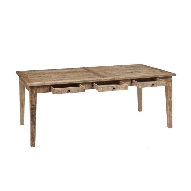Porter Designs Berkshire Traditional Solid Wood Dining Table in Brown.