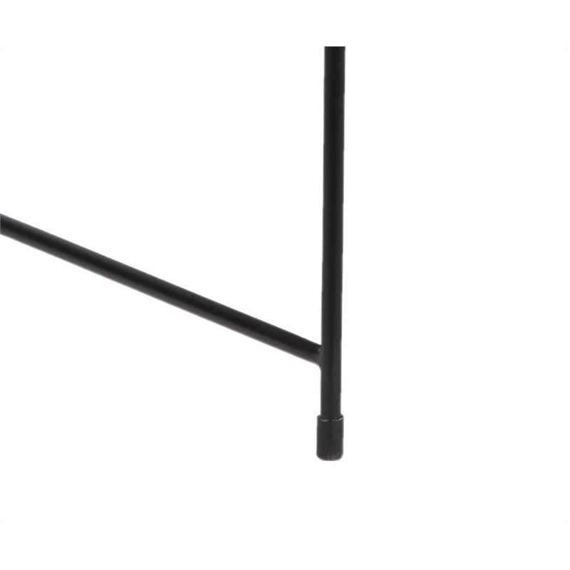 Porter Designs Hagen Leather & Iron Metal Accent Chair in Black