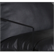 Porter Designs Hagen Leather & Iron Metal Accent Chair in Black