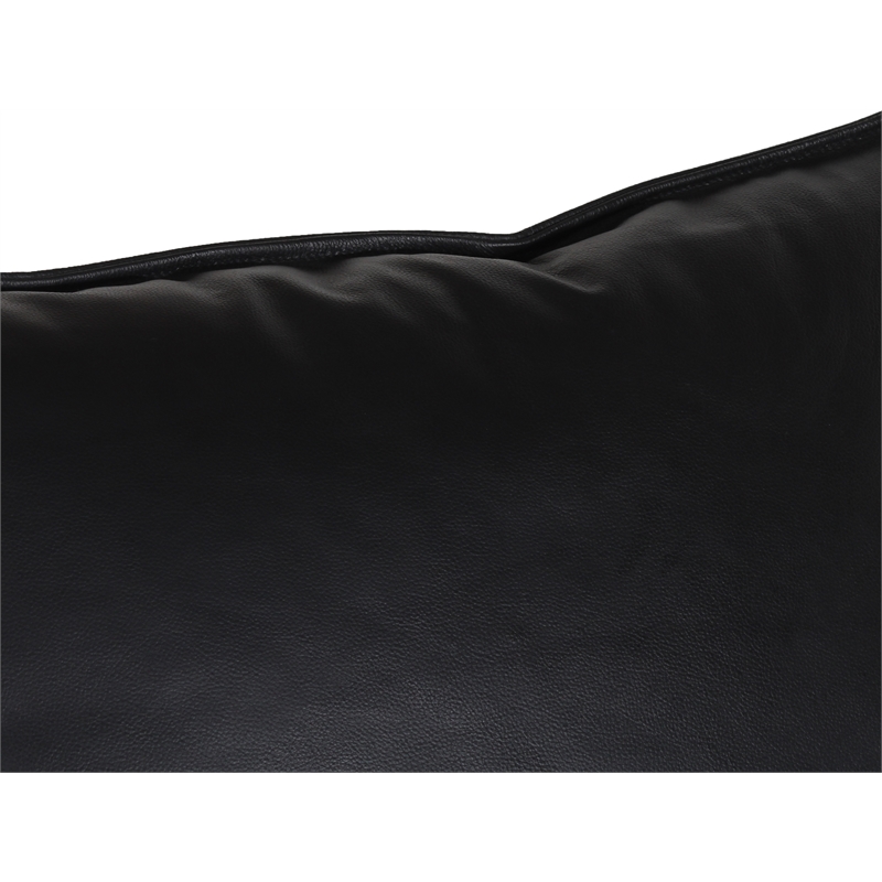 Porter Designs Hagen Leather & Iron Metal Accent Chair in Black