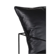 Porter Designs Hagen Leather & Iron Metal Accent Chair in Black