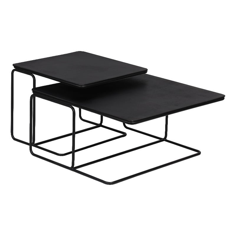 Porter Designs Nicosia Nesting Coffee Tables - Black