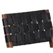 Porter Designs Kier Genuine Leather Basket-Woven Dining Chair - Brown