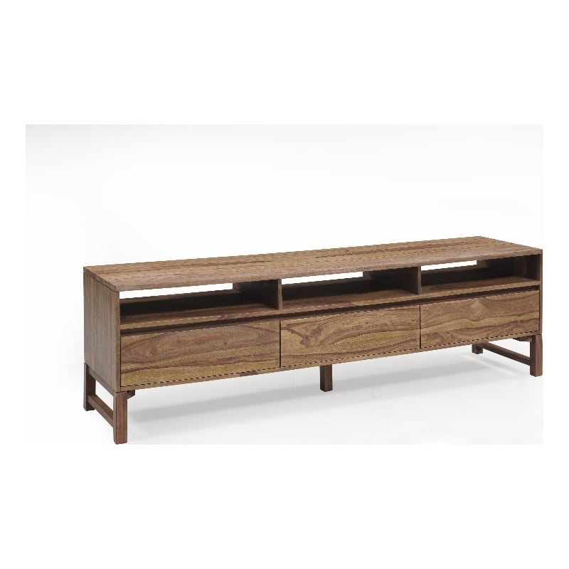 Porter Designs Urban Solid Sheesham Wood TV Stand - Brown