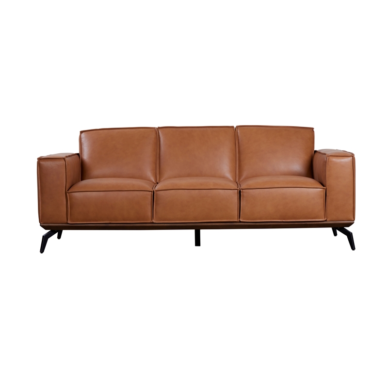 Porter Designs Carina Top Grain Leather Sofa - Brown