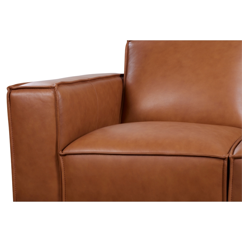 Porter Designs Carina Top Grain Leather Sofa - Brown
