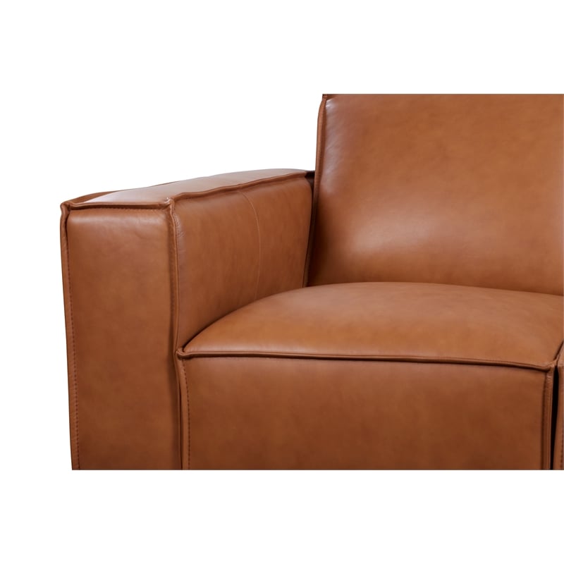 Porter Designs Carina Top Grain Leather Sofa - Brown