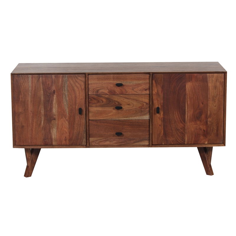 Porter Designs Portola Solid Acacia Wood Sideboard - Brown
