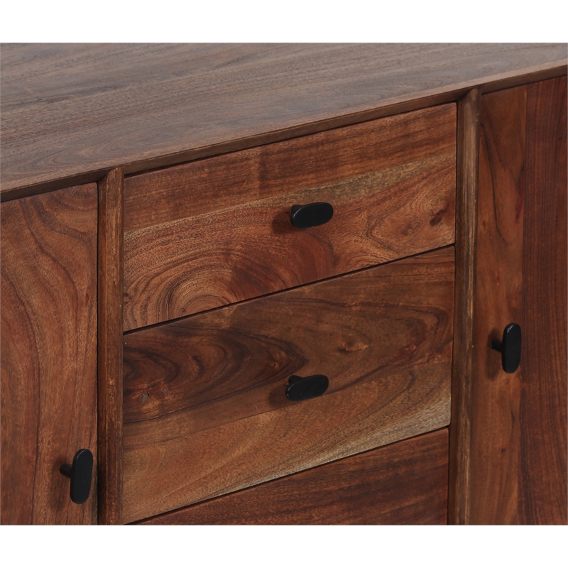 Porter Designs Portola Solid Acacia Wood Sideboard - Brown