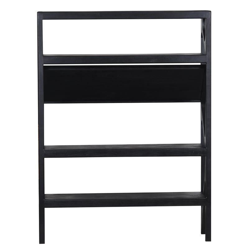 Porter Designs Canberra Black Solid Mango Wood Bookcase
