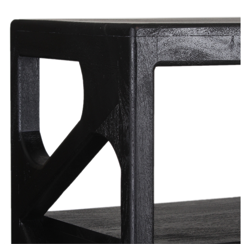 Porter Designs Canberra Black Solid Mango Wood Bookcase
