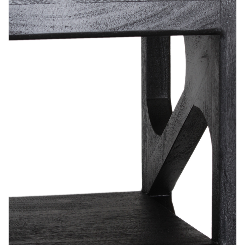 Porter Designs Canberra Black Solid Mango Wood Bookcase