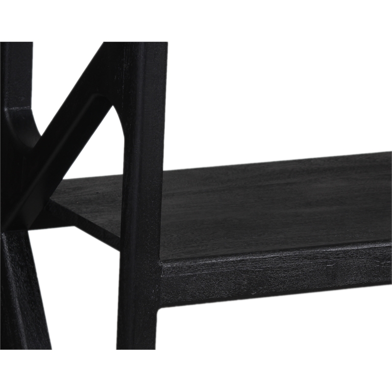 Porter Designs Canberra Black Solid Mango Wood Bookcase