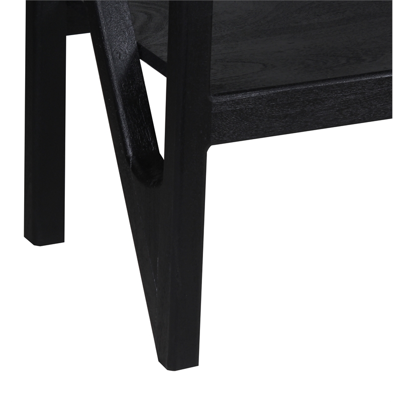 Porter Designs Canberra Black Solid Mango Wood Bookcase