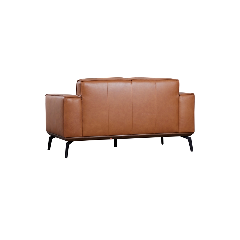 Porter Designs Carina Top Grain Leather Loveseat - Brown