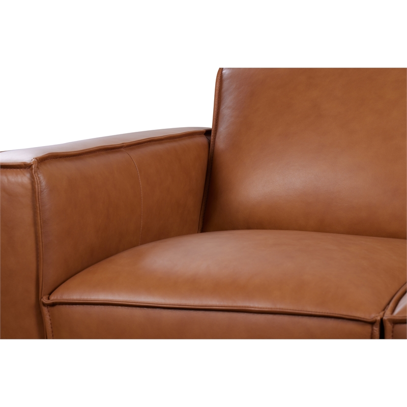 Porter Designs Carina Top Grain Leather Loveseat - Brown