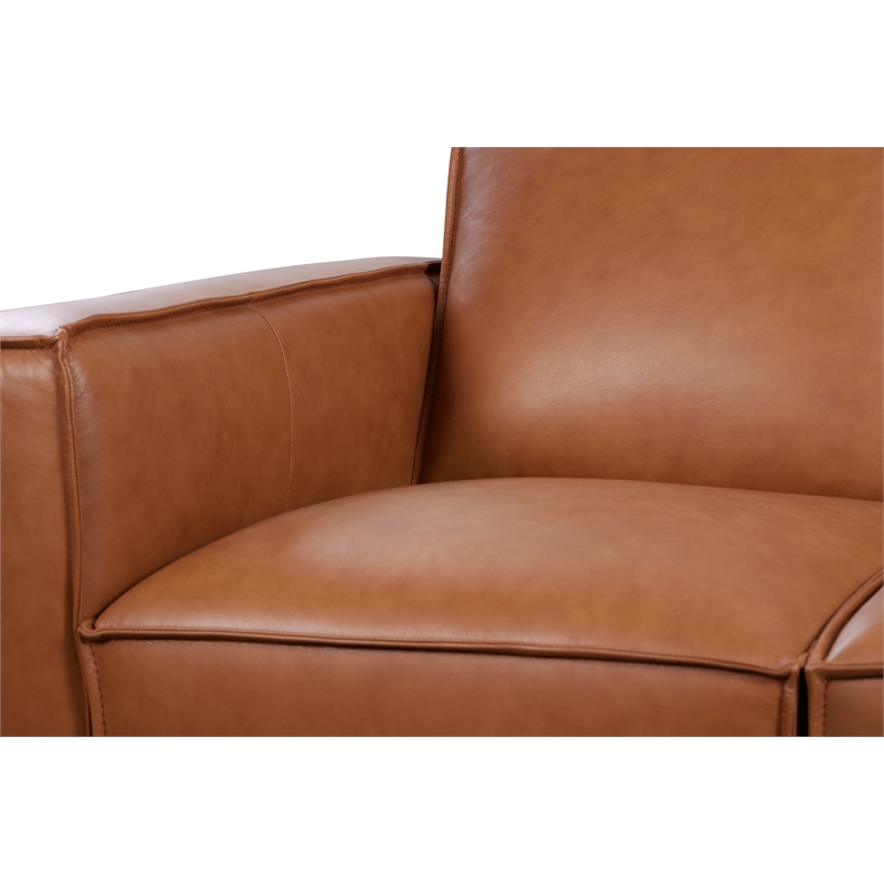 Porter Designs Carina Top Grain Leather Loveseat - Brown