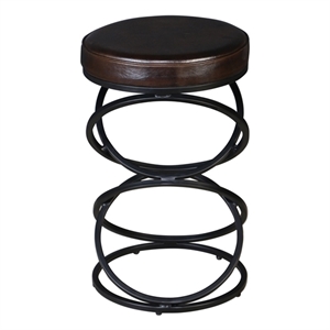 Polaris Leather 24&quot Bar Stool - Brown