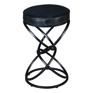 Polaris Leather 24&quot Bar Stool - Gray