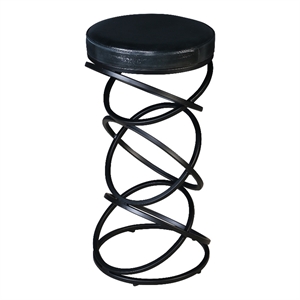 Polaris Leather 30&quot Bar Stool - Gray