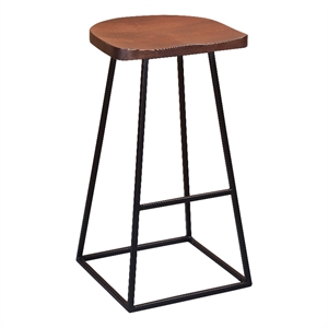 Clement Solid Wood 30&quot Bar Stool - Brown