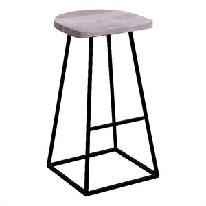 Clement Solid Wood 30&quot Bar Stool - White