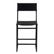 Porter Designs Remy Full-Grain Leather Bar Stool - Black