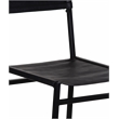 Porter Designs Remy Full-Grain Leather Bar Stool - Black