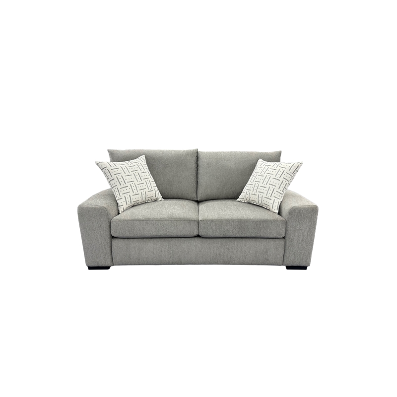 Porter Designs Clayton Modern Upholstered Loveseat - Gray