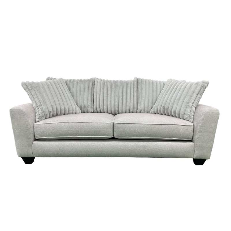 Porter Designs Broadway Microfiber Upholstered Sofa in Gray