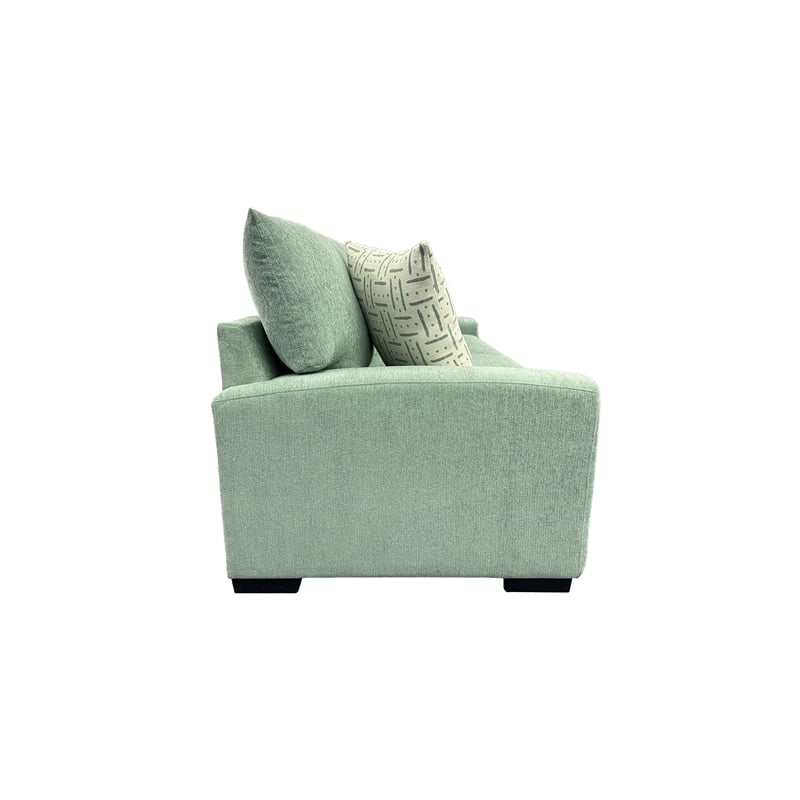 Porter Designs Clayton Modern Microfiber Upholstered Sofa in Teal
