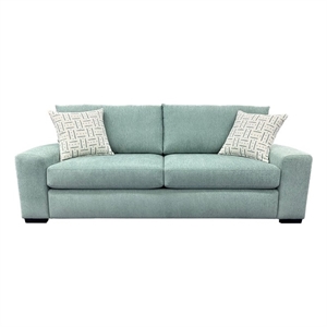 Porter Designs Clayton Modern Microfiber Upholstered Sofa in Teal