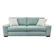 Porter Designs Clayton Modern Microfiber Upholstered Sofa in Teal