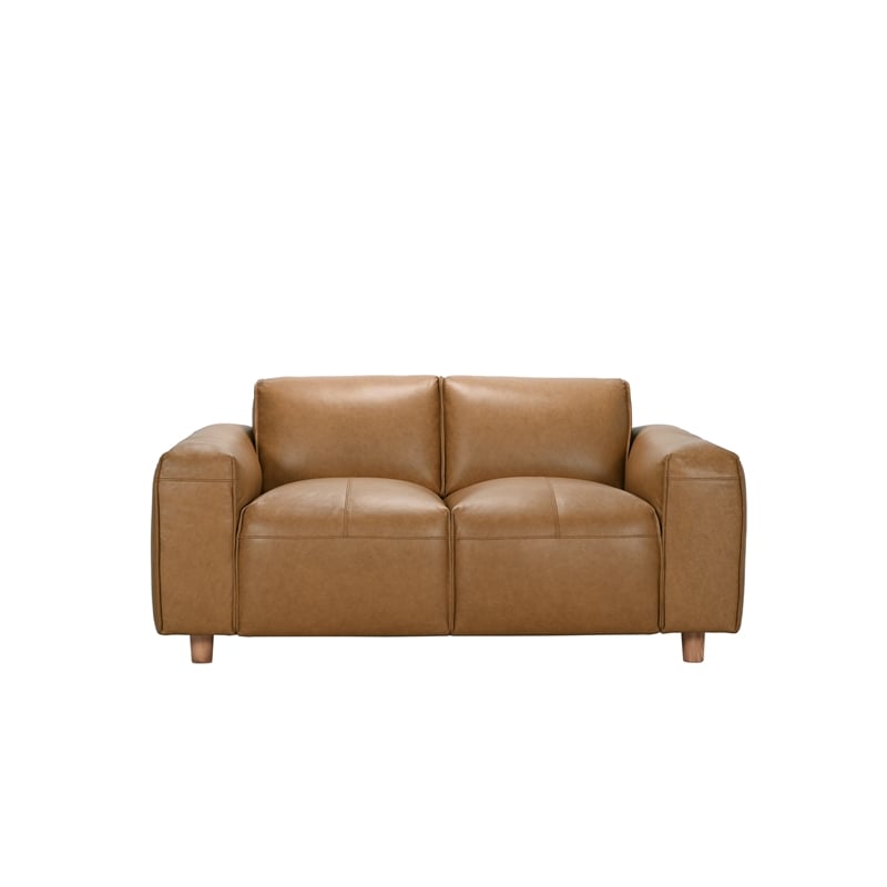 Porter Designs Nerio Top-Grain Leather Loveseat - Brown
