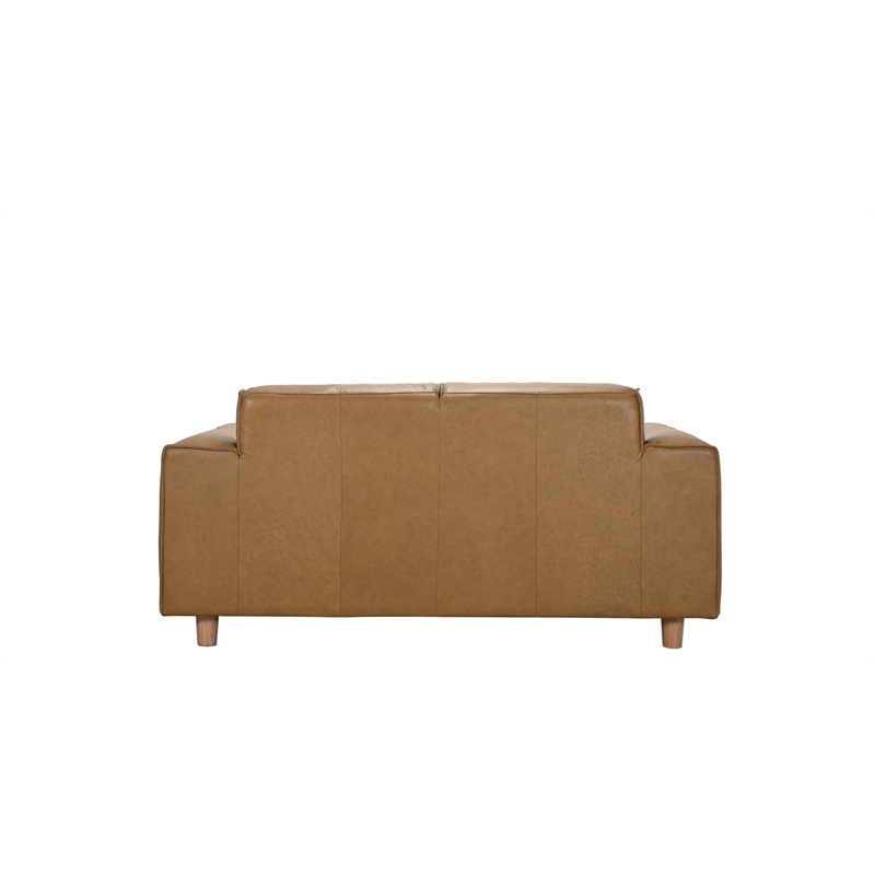 Porter Designs Nerio Top-Grain Leather Loveseat - Brown