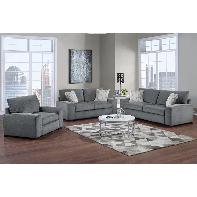 Porter Designs Clayton Modern Upholstered Sofa - Gray