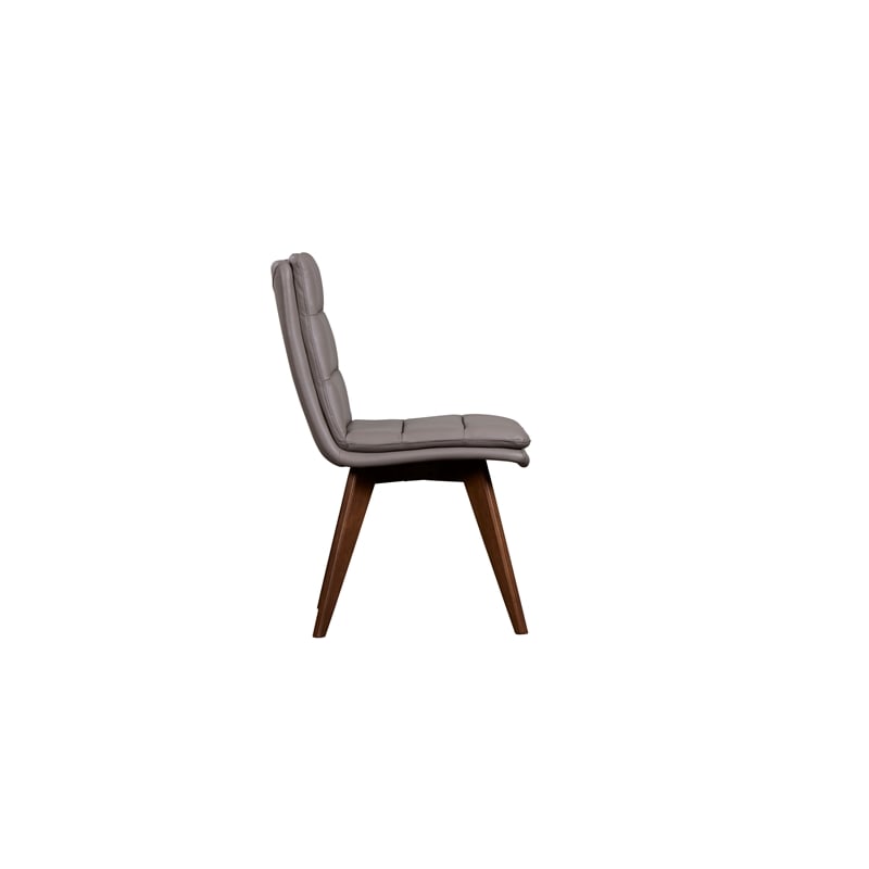 Porter Designs Castor Genuine Leather Dining Chair in Gray (Set of 2)