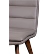 Porter Designs Castor Genuine Leather Dining Chair in Gray (Set of 2)