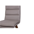 Porter Designs Castor Genuine Leather Dining Chair in Gray (Set of 2)