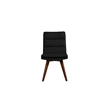 Porter Designs Castor Genuine Leather Dining Chair in Black (Set of 2)