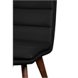 Porter Designs Castor Genuine Leather Dining Chair in Black (Set of 2)