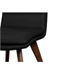 Porter Designs Castor Genuine Leather Dining Chair in Black (Set of 2)
