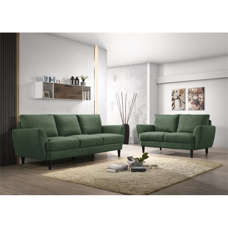 Porter Designs Burnside Contemporary Upholstered Sofa - Green