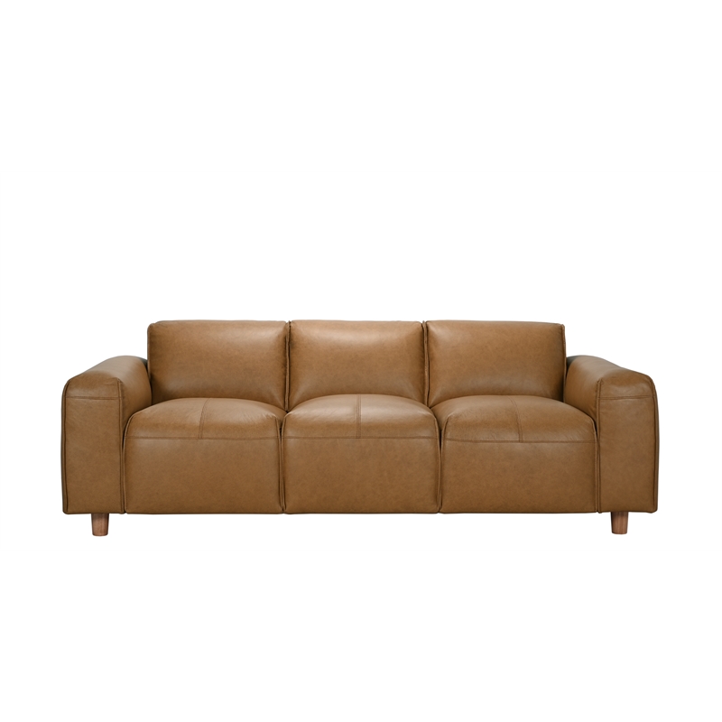 Porter Designs Nerio Top-Grain Leather Sofa - Brown