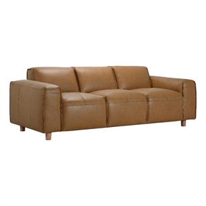 Porter Designs Nerio Top-Grain Leather Sofa - Brown