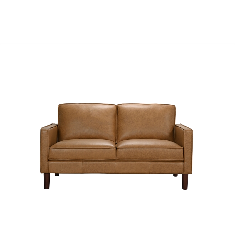 Porter Designs Soria Top-Grain Leather Loveseat - Brown